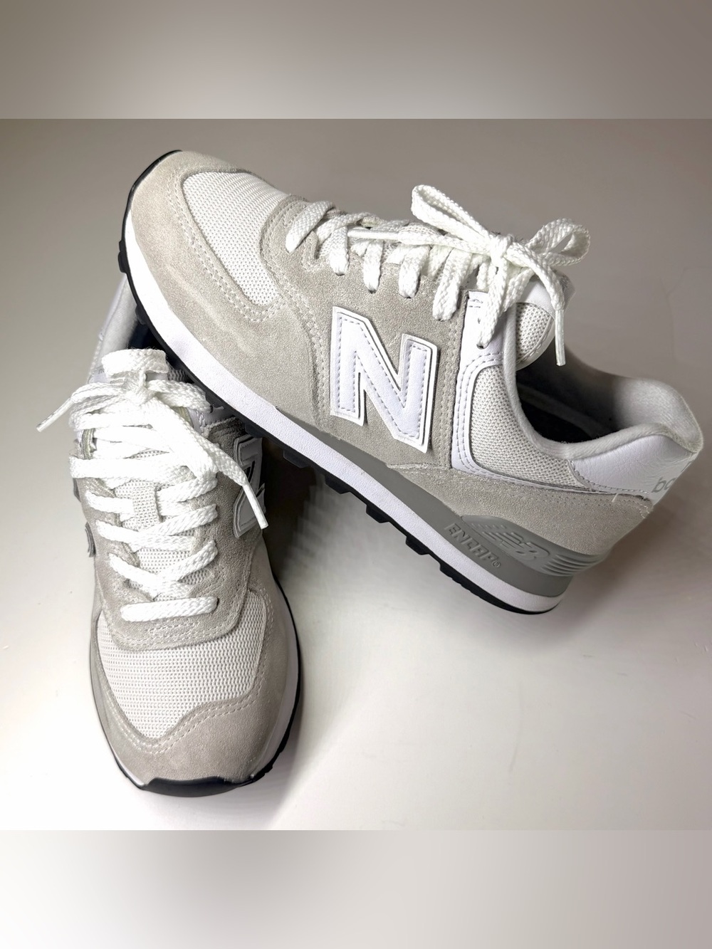New Balance Women's 574 Core Casual Sneakers Gray / White Size- 7.5 B